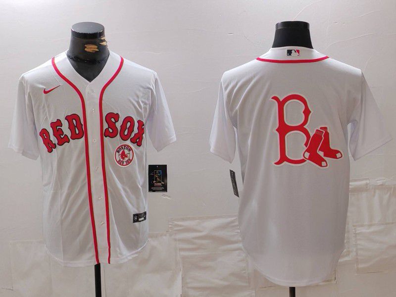 Men Boston Red Sox Blank White Game 2024 Nike MLB Jersey style 4->arizona diamondback->MLB Jersey